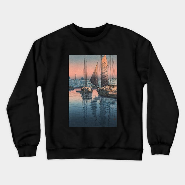 Seto Inland Sea at Tomonotsu by Tsuchiya Koitsu Crewneck Sweatshirt by Takeda_Art